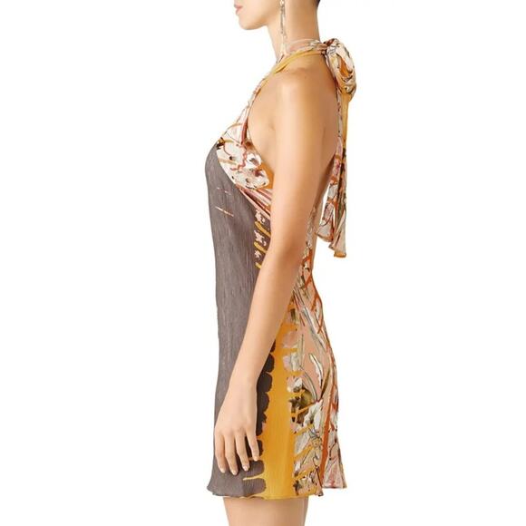 Josie Natori Printed Tribal Halter Dress in Size 6 - Picture 4 of 5